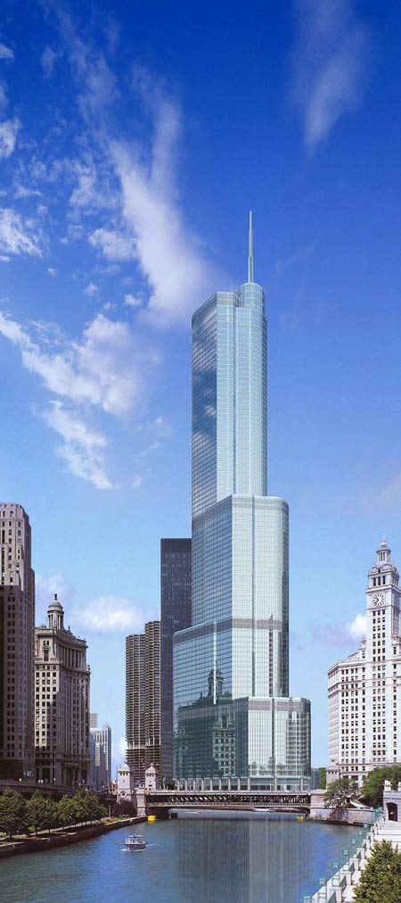 Rules change makes Chicago’s Trump Tower the world’s sixth tallest.  