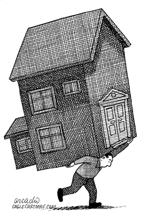 Approximately 53 percent of all Americans are concerned that they will not be able to pay their mortgage or rent.  